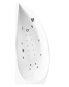 Wanna z hydromasażem narożna - Avocado 150x75 cm