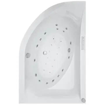 Wanna z hydromasażem asymetryczna MILA 150x100 cm 