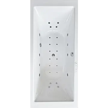 Wanna z hydromasażem prostokątna BERNO DUO 200x90 cm